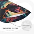 thumbnail image 2 of Plush Throw Pillow Covers, Colorful Flower Goat Pillow Cases with Invisible Zipper, Breathable Microfiber Pillow Cases Standard Size for Sleeping Bedroom Sofa Living Room 16x24, 2 of 5