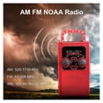 thumbnail image 2 of Radio d'Urgence Portable FM AM SOS Éclairage LED Récepteur Radio Solaire à Manivelle pour Camping, Facile à Utiliser, 2 of 5