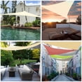 thumbnail image 2 of Yescom 16Ft 97% UV Block Triangle Sun Shade Sail Outdoor Patio Pool Garden Yard Lawn Carport Awning Canopy Off White, 2 of 12