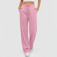 thumbnail image 6 of PInxai Sweatpants for Women Drawstring Elastic Waisted Casual Workout Pants Comfy Athletic Running Gym Pants with Pockets,Pink,XL, 6 of 6