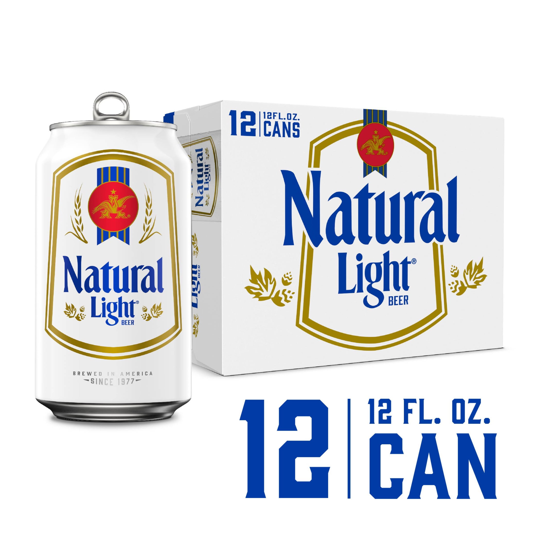 Natural Light American Lager Beer 12 pack 12 fl oz Aluminum Cans 4.2% ABV