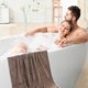 thumbnail image 4 of Fasiaou Microfiber Bath Towel 4 Pack(27.5" x 55"), Oversized Thick Towels, Soft, Super Absorbent and Fast Drying, No Fading Multipurpose Use for Sports, Travel, Fitness, Yoga,Brown, 4 of 6