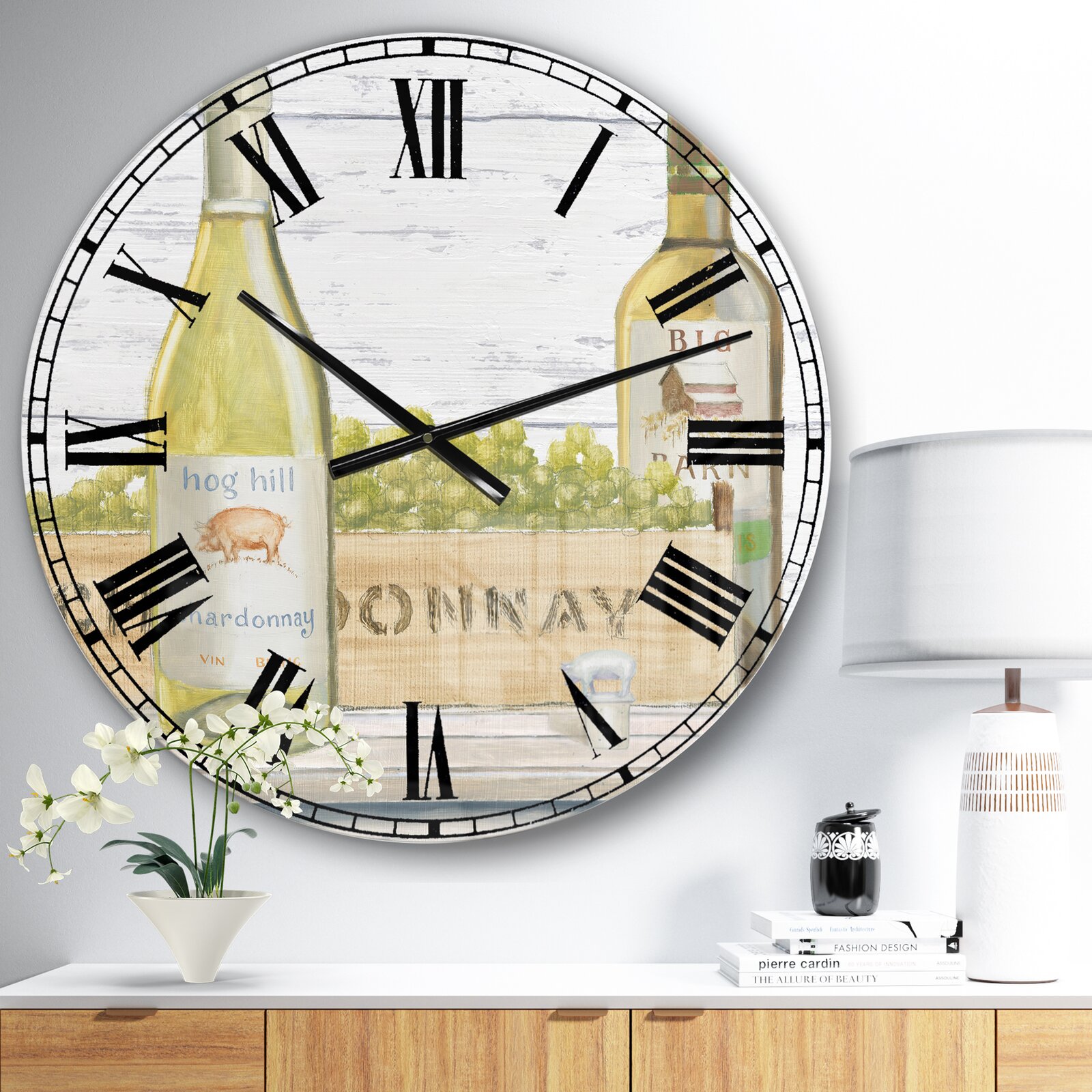 Farmhouse Wall Clock, Mounting brackets and instructions are included