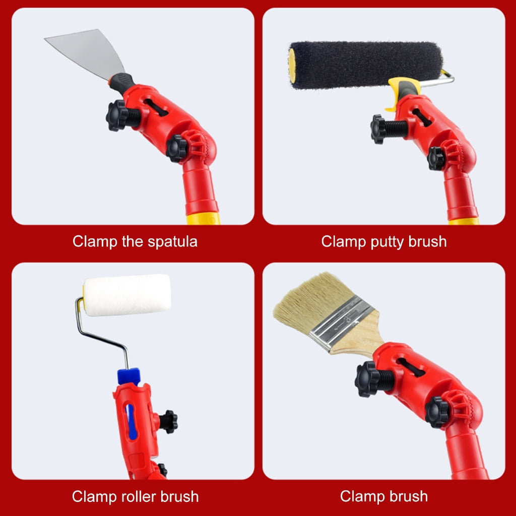 Paint Brush Extender MultiAngle Portable Paint Roller Extension Clamping Tool