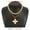 godlN12309, variant on Metal diamond-encrusted cross pendant necklace set, retro artistic and light luxury collarbone necklace