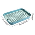 thumbnail image 3 of Small Animal Litter Box with Grid, Pet Potty Training Tray for Rabbits Hamsters Guinea Pigs Hedgehogs Chinchillas Ferrets, Easy Clean Cage Toilet with Splash Guard Fence, Hamster Toilet, Green, 3 of 6