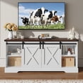 thumbnail image 6 of 58" Farmhouse TV Stand for 65 Inch TVs with Sliding Barn Door, Rustic Wood Entertainment Center Media Console Cabinet for Living Room, 6 of 7