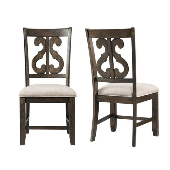 Picket House Furnishings Stanford Dining Chair in Walnut (Set of 2)