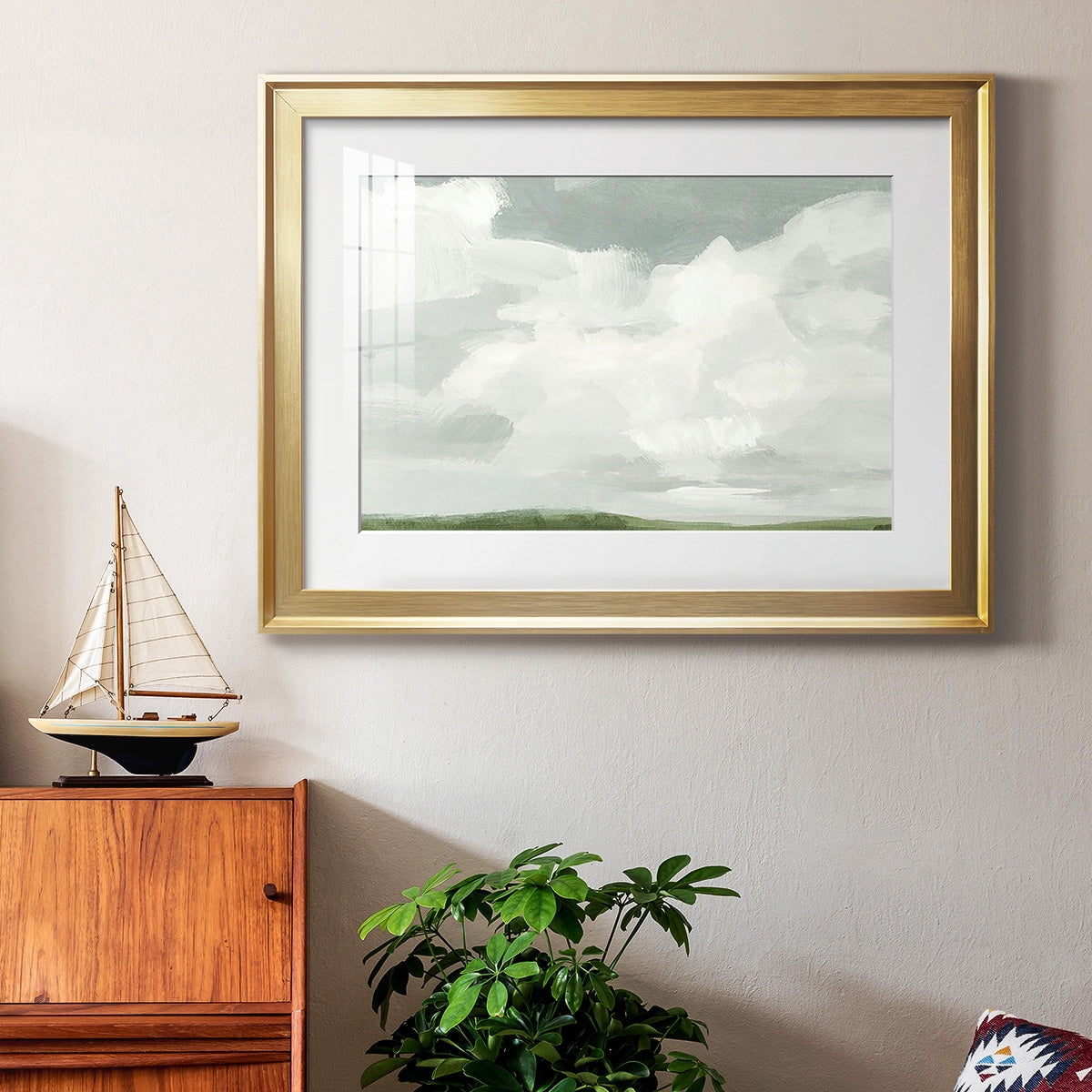 Gray Stone Sky I Premium Framed Print - Ready to Hang