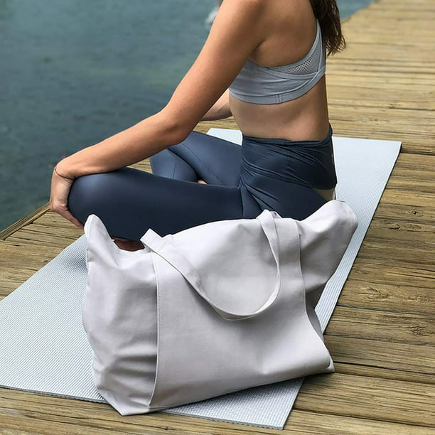 Langgg Yoga Bag Canvas Large Capacity Portable Exercise Mat