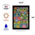 thumbnail image 3 of Toland Home Garden Three Owls Bird Owl Flag Double Sided 12x18 Inch, 3 of 5