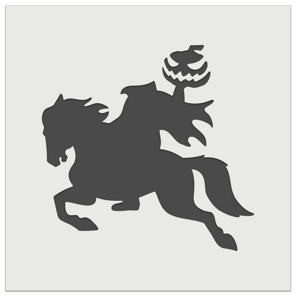 Headless Horseman Halloween DIY Cookie Wall Craft Stencil - 5.5 Inch