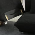 thumbnail image 6 of 87" Modern Sofa Couch for Living Room, Mid Century Lambswool Fabric 3-Sofa with Solid Wood Frame and Stable Meatal Legs Couch with 2 Pillows for Apartment, Small Space, Black, 6 of 6