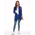 thumbnail image 6 of JWD Womens Casual Lightweight with Pocketes Long Sleeve Open Front Cardigan Royal Blue-L, 6 of 6