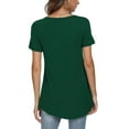 thumbnail image 3 of CATHY Women's 2022 Summer Short Sleeve Pleated Blouse Loose Flowy Tunic Top, 3 of 3