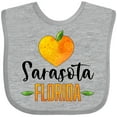 thumbnail image 3 of Inktastic Sarasota Florida Orange in Heart Boys or Girls Baby Bib, 3 of 4