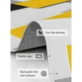 thumbnail image 3 of Yellow Black Patchwork Area Rug for Bedroom 3x5 Ft Abstract Retro Art Super Soft fuzzy Throw Rug Non-Slip Fluffy Plush Indoor Floor Carpet for Living Room Nursery Home Decor, 3 of 8