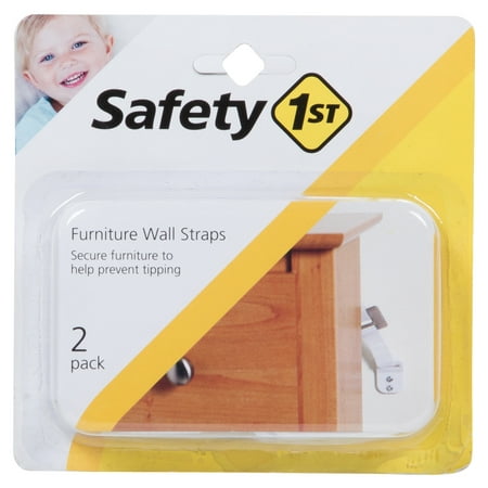 Safety 1st Anti-Tip Furniture Wall Straps, White