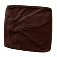 thumbnail image 2 of High Stretch Velvet Square Ottoman Cover Elastic Bottom for Living Room Washable Dark Coffee, 2 of 8