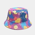 thumbnail image 2 of LinYooLi Womens Bucket Hat Fresh Fruit Pattern Reversible Men Fisherman Hat Teen Unisex Travel Sport Sun Protection Basin Hat, 2 of 8