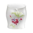 thumbnail image 2 of bed bath n more Hand Crafted Floral Bath Accessory Collection Set or Separates White/Pink Tooth Brush Holder, 2 of 5