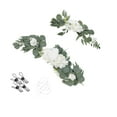 thumbnail image 2 of Guirnalda de rosas con flores artificiales, flores de seda colgantes, arreglos florales Blanco, 2 of 5