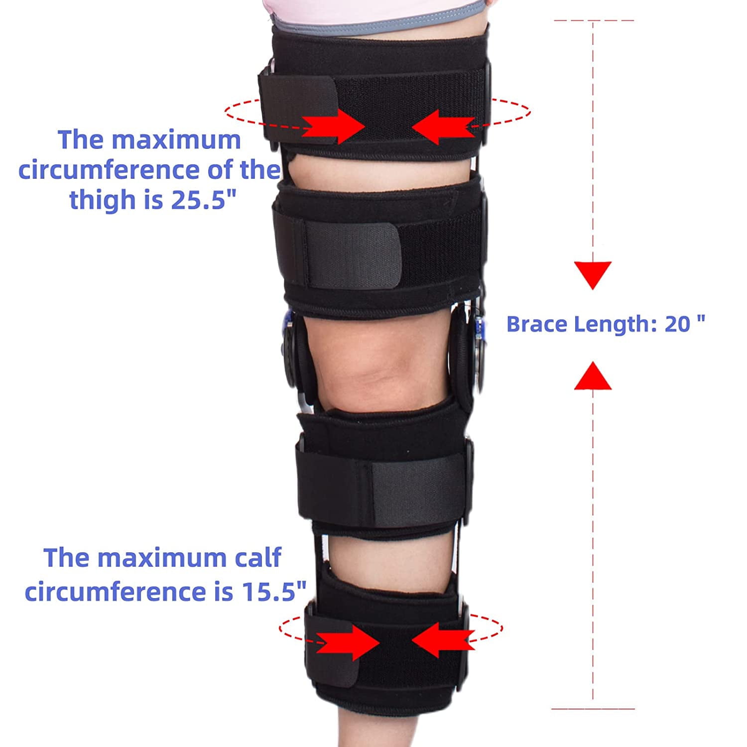 Tairibousy Adjustable Hinged Knee Leg Brace Support For Arthritis Relief Joint Pain Meniscus Tear Post Surgery Universal Left Right Legs