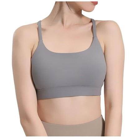 EDHITNR Womens Sports Bras Under $15 Racerback Tank Top For Women Cotton Sports Bras For Women  Women s Sports Bra Vests Push-Up Yoga Fitness Sports Bra With Removable Chest Pad