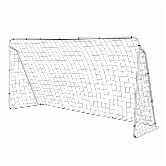 LINJH 12 x 6' Portable Football Training Set Soccer Goal Net Steel Post Frame Backyard