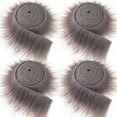 thumbnail image 1 of Granjero Gordo 4 rollos de cinta de piel sintética navideña para decoración de árboles de Navidad o lazos de coronas artesanales de 59 x 1,96 pulgadas (gris oscuro), 1 of 4