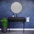thumbnail image 2 of Claire 40 Ceramic Console Sink Matte Black Basin Gold Legs, 2 of 7
