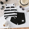 thumbnail image 2 of Pimfylm Toddler Baby Boy Summer Outfit,7t Boys Clothes Baby Boy Clothes Short Sleeve Romper Shirt Tops Pants Summer Spring Outfits Cute Hat Set, 2 of 9