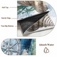 thumbnail image 6 of 5'x8' Area Rugs, Nautical Compass Indoor Outdoor Area Rug for Living Room Bedroom, Coastal Ocean Shell Seaweed Washable Bathroom Rugs Kitchen Floor Carpet Mats Home Decor Aesthetic, 6 of 8