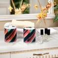 thumbnail image 4 of Yayeee 4 Pack Qtip Holder Bathroom Cotton Swab Canister with Lid Clear Dispenser Set, Pink Geometric, 4 of 6