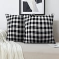 thumbnail image 2 of LALILO Throw Pillow Covers Black And White Plaid Buffalo Check Cushion Cover 18" x 18", 2 Pack, 2 of 6