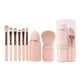 thumbnail image 1 of Juego de 8 brochas de maquillaje de cerdas suaves, retráctiles, para polvos, mini brochas de maquillaje portátiles para viajes, color de piel claro., 1 of 14