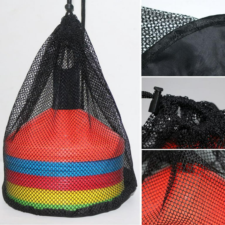 1Pc Black Mesh Draw String -Tasche für Unseren Door Sports Ball Ausrüstung  X3O2