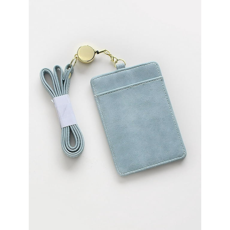 1pc Metal Work Card Holder with Retractable Plastic Badge Reel for