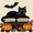 Beige Halloween Cat, variant on Yayeee 40oz Stainless Steel Tumbler with Straw and Handle Double-Wall Insulated Travel Water Bottle, Green Halloween Christmas Trees