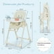 thumbnail image 3 of Costway Trona Plegable para Bebés Silla de Comer Ajustable con 4 Ruedas Bloqueables 6 Alturas Bandeja Extraíble Cojín 70 x 56 x 88-106 cm, 3 of 10