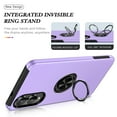 thumbnail image 4 of Stand Case for Samsung Galaxy S25 Edge, Dual-Layers Shockproof Protective Phone Cover with Magnetic Rotated Ring Holder Kickstand, Heavy Duty Rugged Case for Samsung Galaxy S25 Edge, Purple, 4 of 7