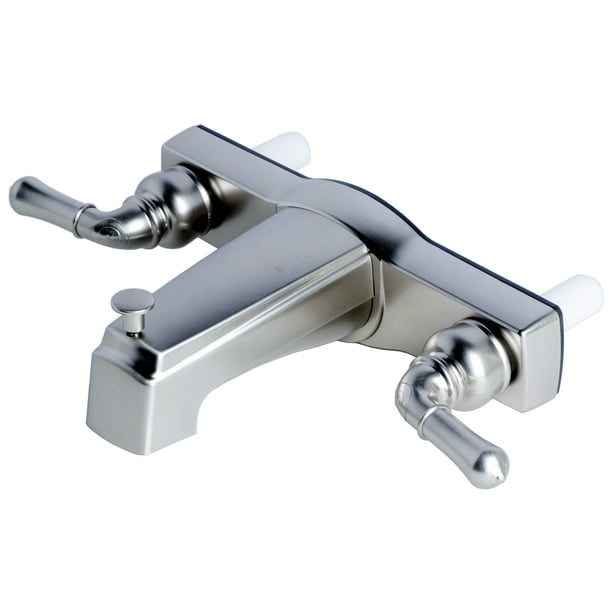 Builders Shoppe 3310bn Mobile Home Two Handle Non Metallic 8 Tub Shower Faucet Diverter Valve Brushed Nickel Finish Walmart Com Walmart Com