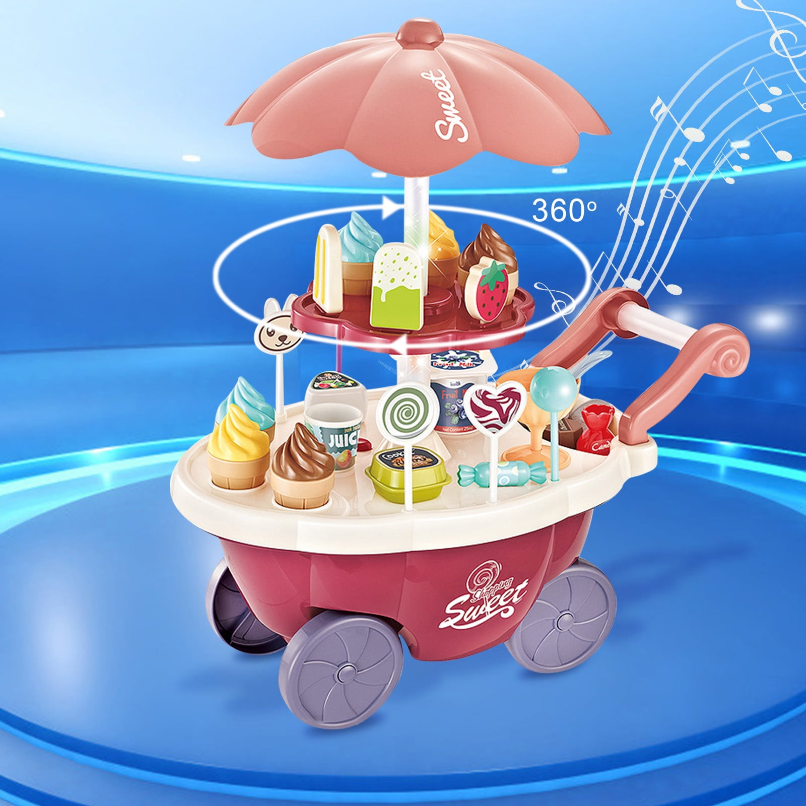 Toy for Kids Ice Cream Toy Cart For Kids Educational Trolley Truck
