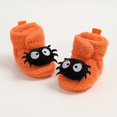 thumbnail image 4 of HTHLVMD Non Slip Hard Sole Slippers,Baby Halloween Slippers Pumpkin Jack O Lantern Plush House Shoes Warm Fuzzy Lining Non Slip Hard Sole Closed Toe Indoor Home Use Holiday Party Decor,Orange 3.5, 4 of 4