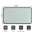 thumbnail image 5 of Light Blue and Cream Checkered Pattern Door Rugs,Washable Non Slip Door Mats Indoor,Decorative Door Mats,Entry Mat Indoor for Entrance,Bedroom,Kitchen,Bathroom,30"x17", 5 of 6