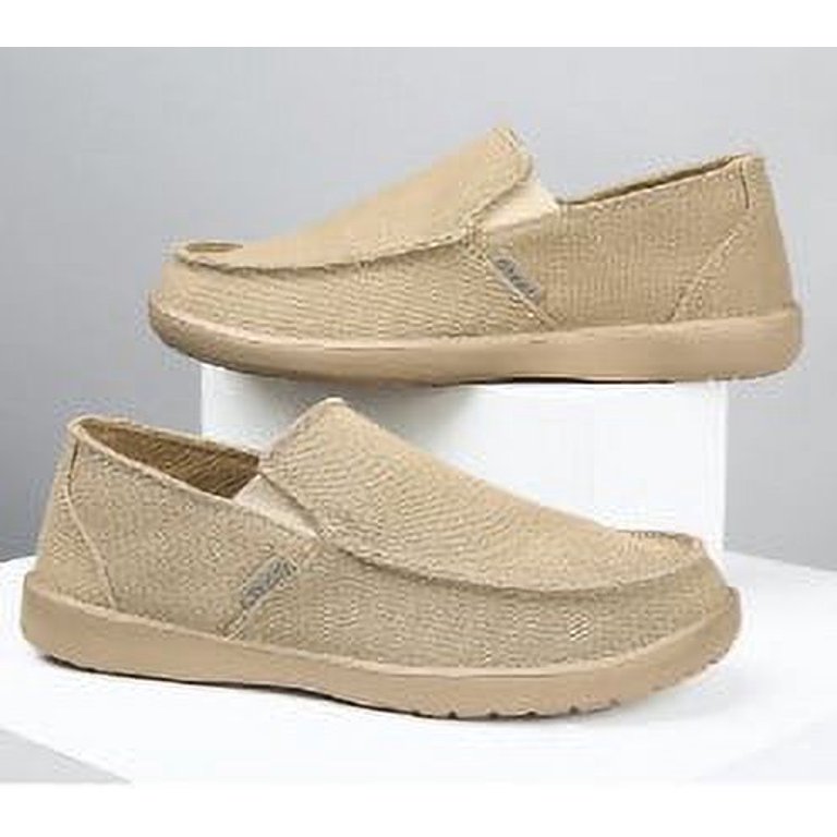 FlexSpan Men's Slip-On Casual Dress Shoes - Wide Toe, Arch Support, Lightweight & Non-Slip Loafers