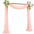 thumbnail image 2 of 1Panel Arch Background Drape Decor Artificial Flower Soft Wedding Decoration Backdrop Curtain, 2 of 13