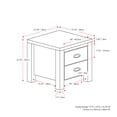 thumbnail image 2 of CorLiving Boston Contemporary Engineered Wood Bedroom Adult Nightstand with Two Drawers, White, 2 of 14