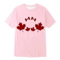 thumbnail image 5 of Chandail Canada Filles Fête du Canada Drapeau Feuille d'Érable Imprimé Col Rond Manches Courtes T-Shirt Garçons Fête Nationale 1st July Patriotic Décontracté Canadien Patriotique Festival T-Shirt pour Filles, 5 of 5