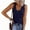 Navy, variant on Women's Fashion Solid Color V-Neck Sleeveless Button Front Knitted Tank Top for Casual and Layered Outfits,Pink,L